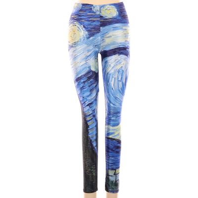 Lotus Leggings Women Blue Leggings 2