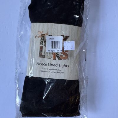 Muk Luks Fleece Lined Tights Size Large NIP