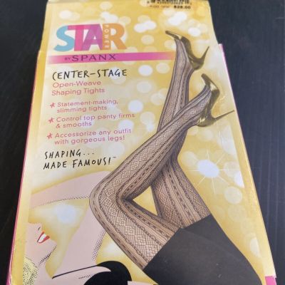 Star Power By Spanx Open-Weave Shaping Tights In Boudoir Sz B NEW 115-150 Lbs