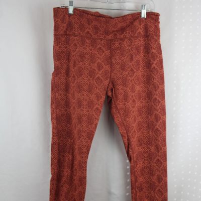 Athleta Women's Copper Snake Pattern Pull on Ankle Legging SZ L