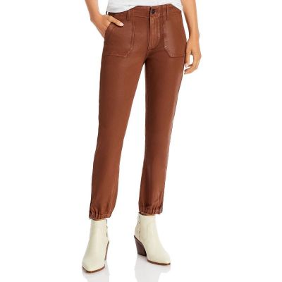 Paige Womens Mayslie Brown Denim Coated High Rise Jogger Jeans 25 BHFO 4639