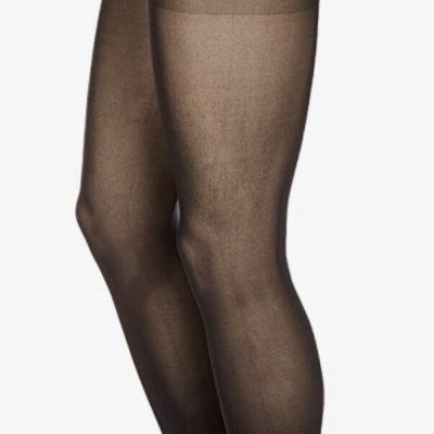 NWT HUE Women's Opaque Tights with Control Top 2 Pack Espresso Size M