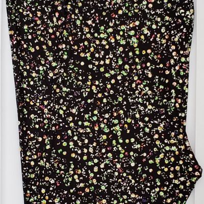 OS LuLaRoe One Size Leggings Cute Confetti on Black NWT P08