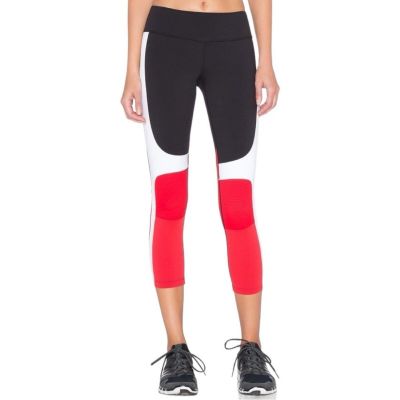 Splits59 Women’s Size XS Black Red White Color Block Workout Wear Yoga Leggings