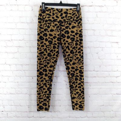 Kimberly C Leggings Women Medium Brown Black Animal Print Stretch Pocket Workout