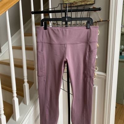 ATHLETA ULTIMATE STASH II 7/8 SUGAR PLUM LEGGINGS POCKETS SZ XL LKNEW!