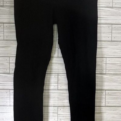 Lysse Women's Leggings Raised Seams Sz Med Pull On Stretch Ankle Black