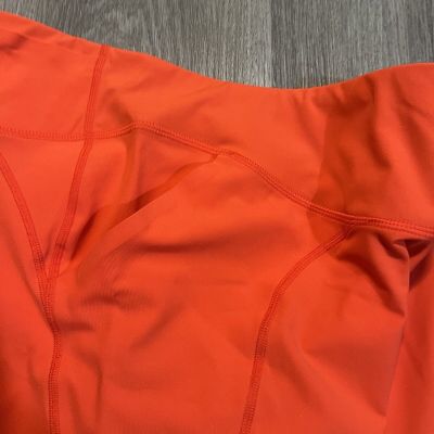 Janji 7/8 Leggings Women's L Orange Red Pace Groundwork Running Training Pockets