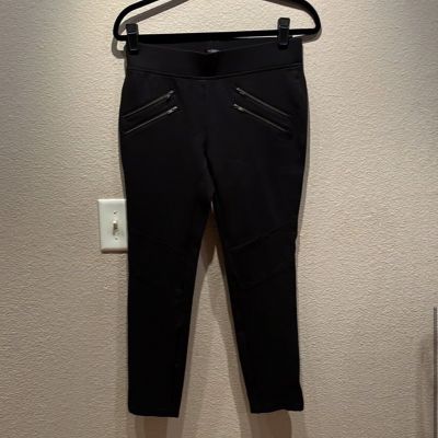 Victoria’s Secret Black Moto Style Black Pants Leggings Size 6
