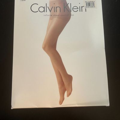 Control Top Pantyhose Calvin Klein Infinite Sheer  Buff Size B - NEW IN PACKAGE