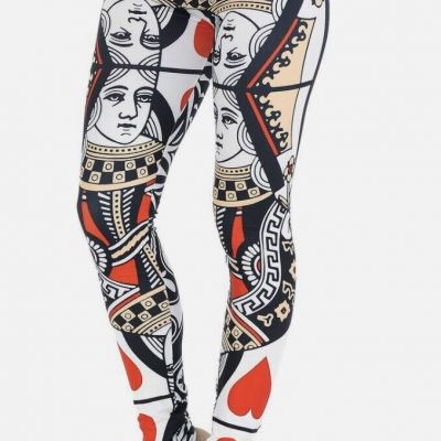 Creamy Soft Queen Of Hearts Leggings-USA Fashion