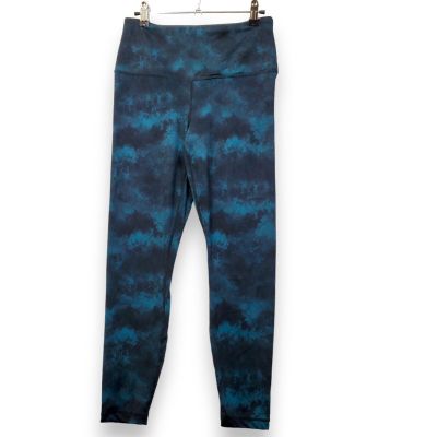 YOGALICIOUS LUX Blue Black Tie Dye Leggings Athletic Womens M