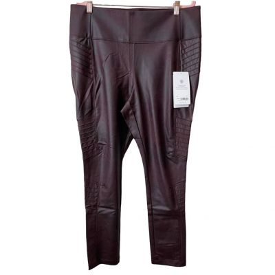 Athleta Delancey Gleam Moto Leggings Size 3X NWT In Decadent Chocolate