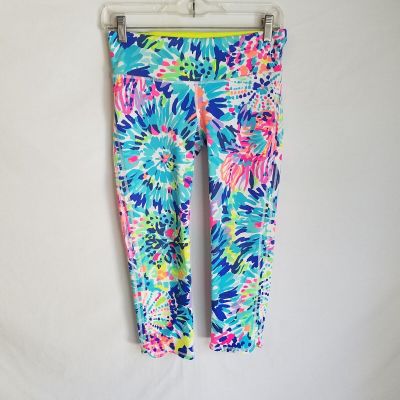 Lilly Pulitzer Luxletic Cropped Leggings Colorful Women's Size Small