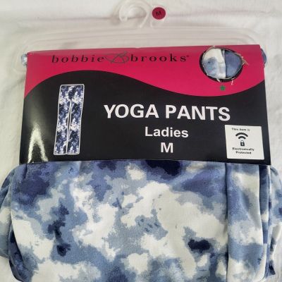 Bobbie Brooks Yoga Pants Ladies Size Medium Blue Tie Dye Poly/Spandex New