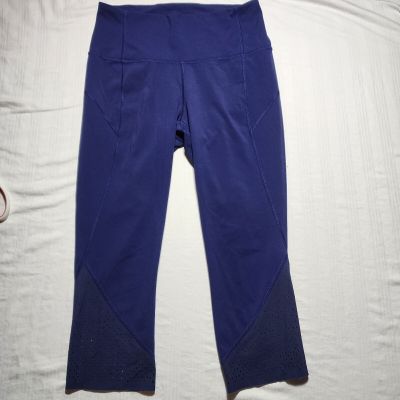 Lululemon Leggings Womens Size 8 Blue Yoga Workout Jogging Pull On Athletic