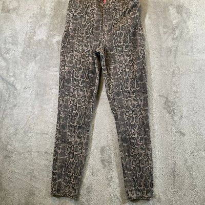 Spanx Leggings Snakeskin Brown Womens Size Medium