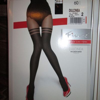 FIORE DULCINEA MICROFIBER DESIGNER 40 DENIER PANTYHOSE TIGHTS SMALL AND MEDIUM