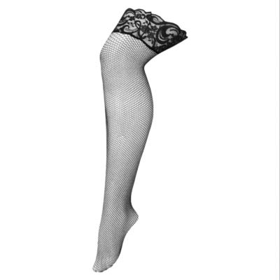 FOX & ROYAL Thigh High Fishnet Stockings Sexy Lingerie Black PLUS SIZE 1X 14-16