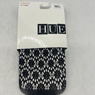 HUE Black Circle Net Tights Size M/L U16598