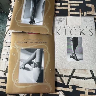 Lot Of 3 New Thigh High Stockings