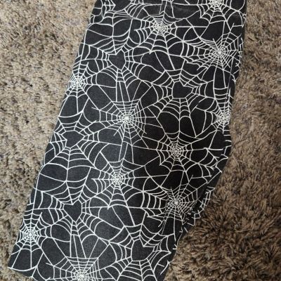 Womens Black Spiderweb Ankle Leggings Juniors L (11-13) No Boundaries Halloween