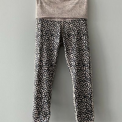 EUC Lululemon Wunder Under Dance Leggings Roll Down Animal Cheetah Print 6