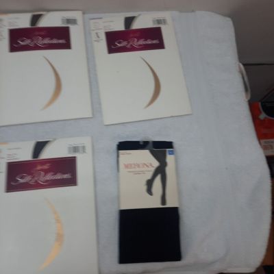 Hanes Silk Reflections Pantyhose Silky Sheer Sz CD Lot Of 6 And More
