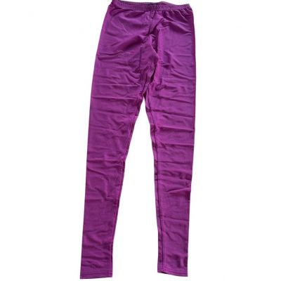 ASOS Leggings Womens 4 Purple Pull On Stretch Lounge Shiny Nylon Blend