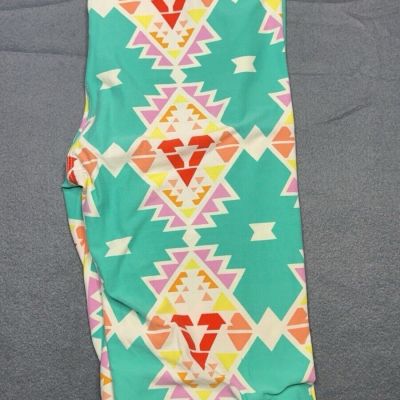 LuLaRoe OS Aztec Leggings EUC Unicorn Print