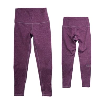 FLEO Leggings Women Sz M El Toro High Rise 7/8 Length Plum Purple EUC Athleisure