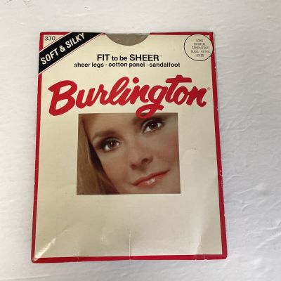 Burlington Fit To Be Sheer Cotton Panel Soft And Silky Size Long Color Oatmeal