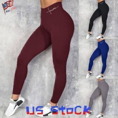 Women's High Waist Fitness Running Leggings Pants Activewear Trousers Workout