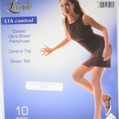 LEVANTE LIA CONTROL NERO 3 TALL CLASSIC ULTRA SHEER PANTYHOSE CONTROL TOP SHEER