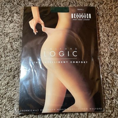 Wolford logic tights, the intelligent comfort, color basil, size: S