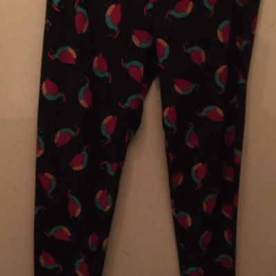 Lularoe T/C Leggings with Partridge Print