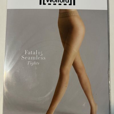 Wolford Fatal 15 Denier Completely Seamless Pantyhose -Small Nearly Black