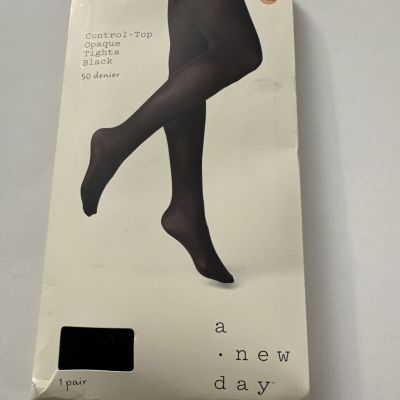 New A New Day Control Top Opaque Tights Black 50 Denier H15