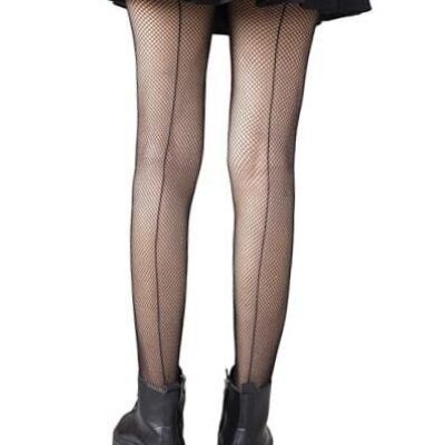 Women's 1pc Sheer Mesh Pattern Tights High Waist One Size Simple Black