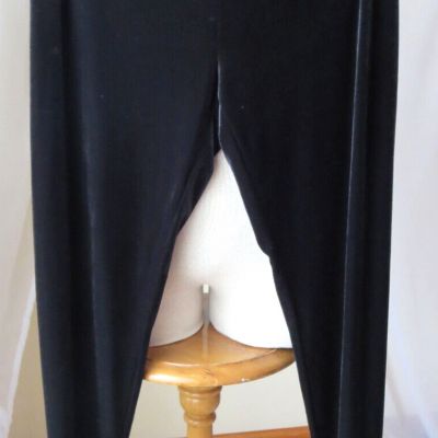 APT.9 VELOUR LEGGINGS BLACK PULL ON STRETCH ELASTIC WAIST M NEW