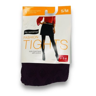 No Nonsene Fashion Tights Style must have control, Burgundy  Color Size S/M