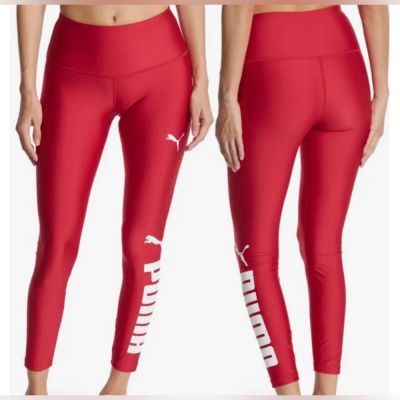 PUMA Women's Red Performance Leggings - High Waisted Workout Yoga Pants