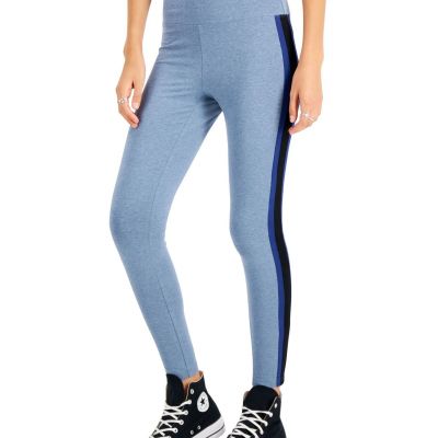 Style & Co Side Stripe Leggings Blue Heather XL