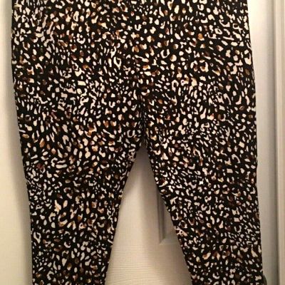 Womens Animal Print Plus Size Leggings Size 1X (16W-18W) High Rise Fitted Sexy