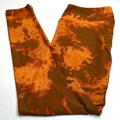 NEW LuLaRoe TC Leggings BROWN ORANGE Tie Dye Nature Marble SUN SAND Beach Modern