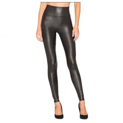 SPANX Faux Leather Leggings Black, Size Large NWT