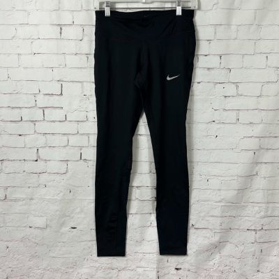 Nike Running Leggings Womens Small Dri-Fit Stretch Active Gym Yoga Workout Black