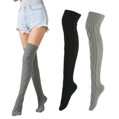 2 Pairs Long Leg Warmer Thigh High 30 Inch Socks for Women 80s Over the Knee ...