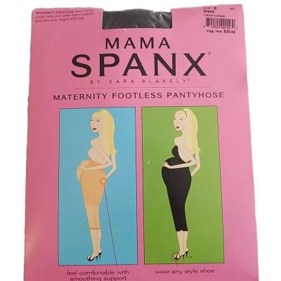 Women's Maternity Pantyhose Mama Spanx Footless Size B Black Pregnancy hose New