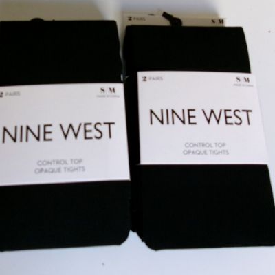 Four pair of Nine West control Opaque tights Size Small/Medium